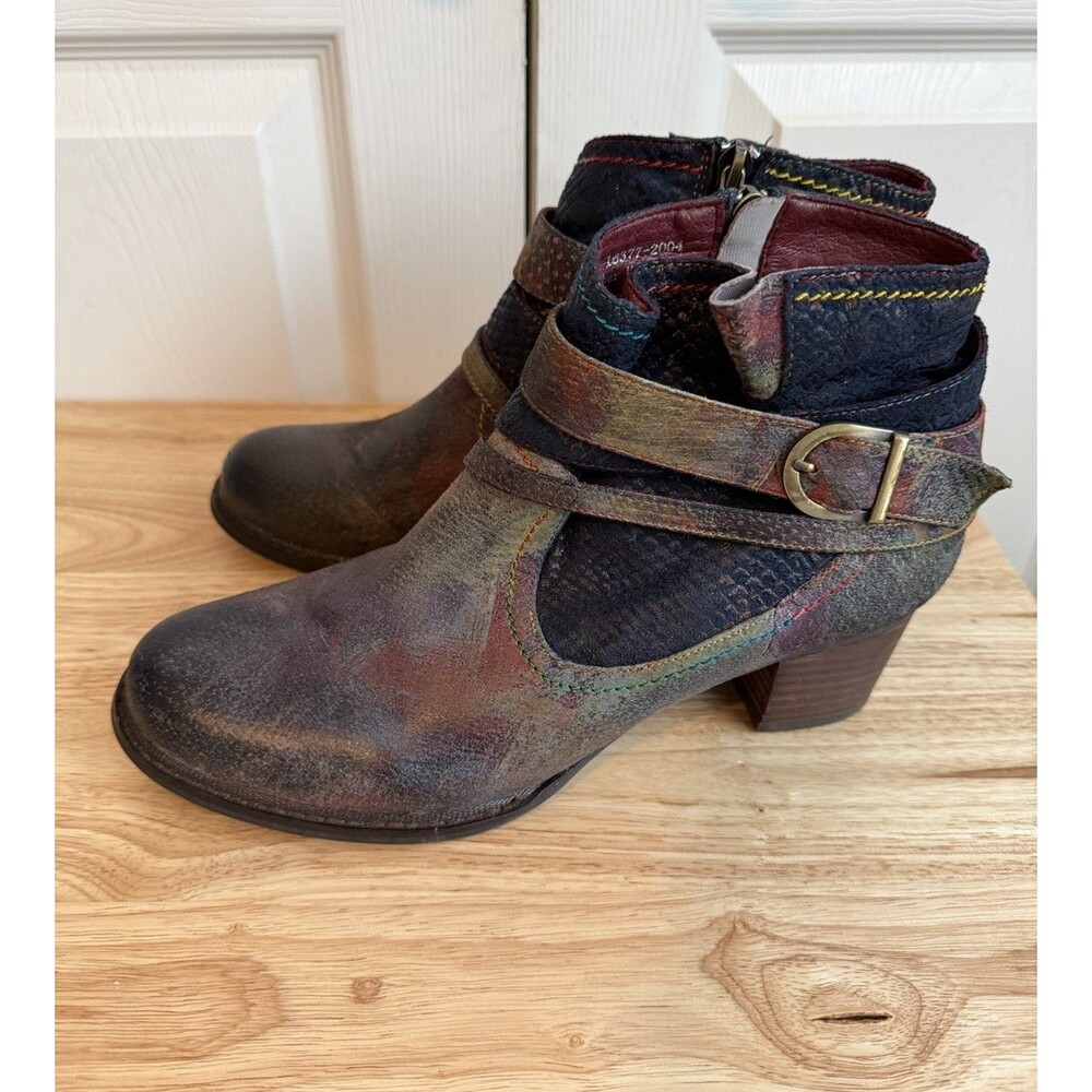 L’Artiste by Spring Step Shazzam Leather Ankle Boots Womens 41 (US 9.5 - 10)